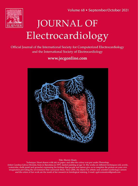 cover of the September/October 2021 issue of the journal of electrocardiology
